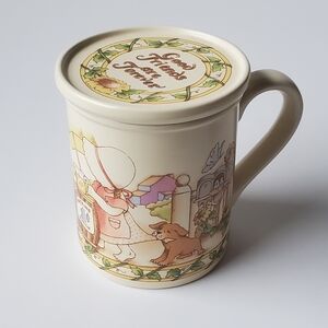 1990 Watkins Country Kids Collector's Mug & Coaster Set Good Friends Are Forever